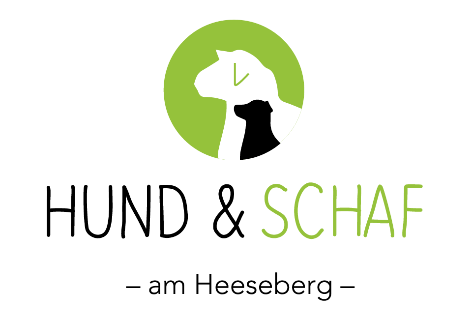 Logo von "Hund & Schaf" mit stilisierten Hund- und Schafskopf-Silhouetten.